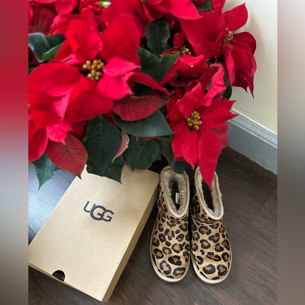 UGG Tan Leopard Print Boots